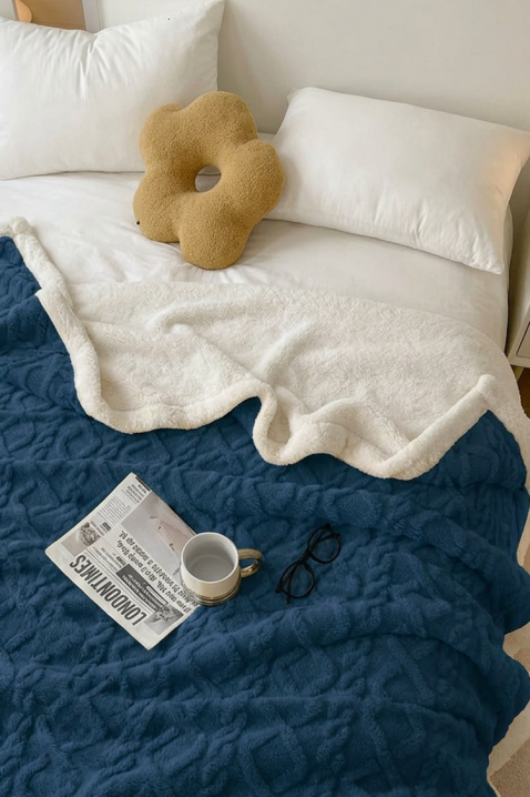 Narzuta na łóżko ERTIOLJA NAVY 200х220 cm, Kolor : granatowy, IVET.PL - Modna odzież