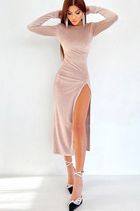 Sukienka TEIONELA BEIGE, Kolor :  beżowy, IVET.PL - Modna odzież