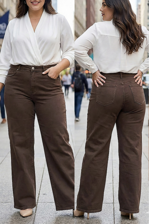 Jeansy TATJANA, Kolor : brązowy, IVET.PL - Modna odzież