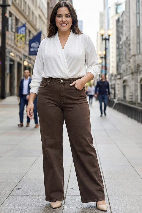 Jeansy TATJANA, Kolor : brązowy, IVET.PL - Modna odzież