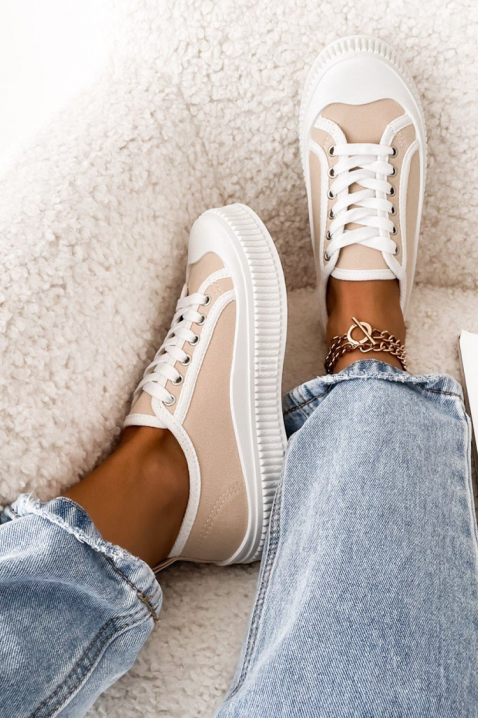 Trampki NORSINA, Kolor : ecru, IVET.PL - Modna odzież