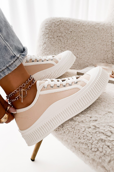 Trampki NORSINA, Kolor : ecru, IVET.PL - Modna odzież