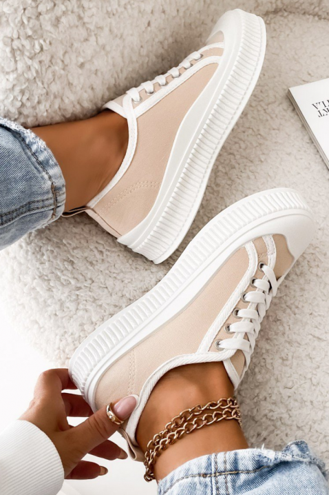 Trampki NORSINA, Kolor : ecru, IVET.PL - Modna odzież