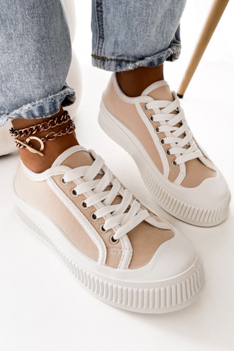 Trampki NORSINA, Kolor : ecru, IVET.PL - Modna odzież