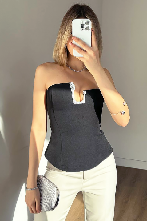 Top TRONZELA BLACK, Kolor : czarny, IVET.PL - Modna odzież