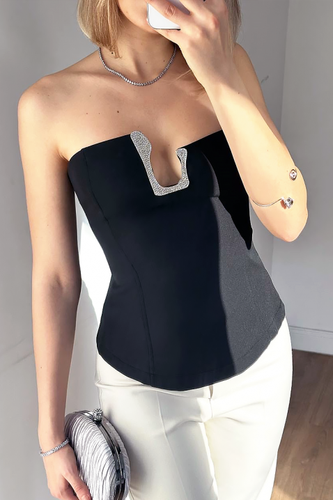 Top TRONZELA BLACK, Kolor : czarny, IVET.PL - Modna odzież