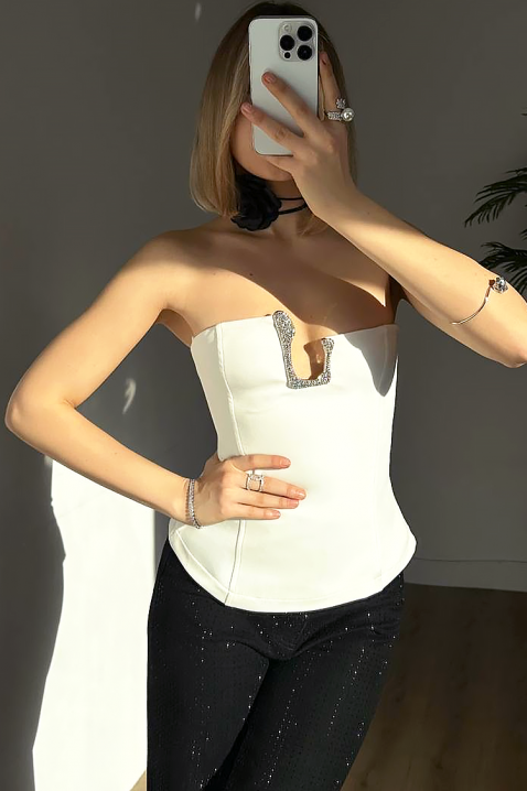 Top TRONZELA WHITE, Kolor : biały, IVET.PL - Modna odzież