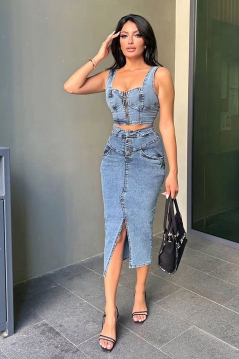 Komplet DASARETA, Kolor : chabrowy, IVET.PL - Modna odzież