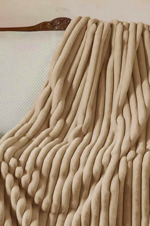 Koc GRIELMA BEIGE 160x200 cm, Kolor :  beżowy, IVET.PL - Modna odzież