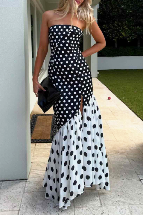 Sukienka GLOZEFINA, Kolor : czarny z białym, IVET.PL - Modna odzież