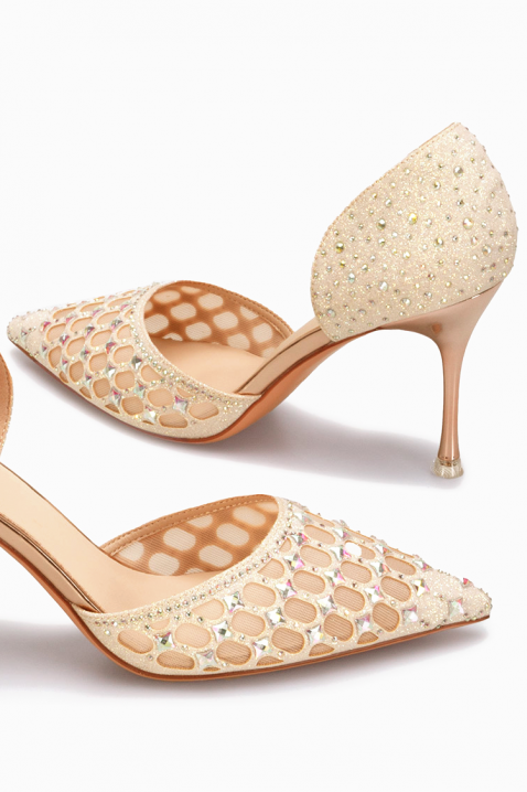 Szpilki NOGLILZA BEIGE, Kolor :  beżowy, IVET.PL - Modna odzież