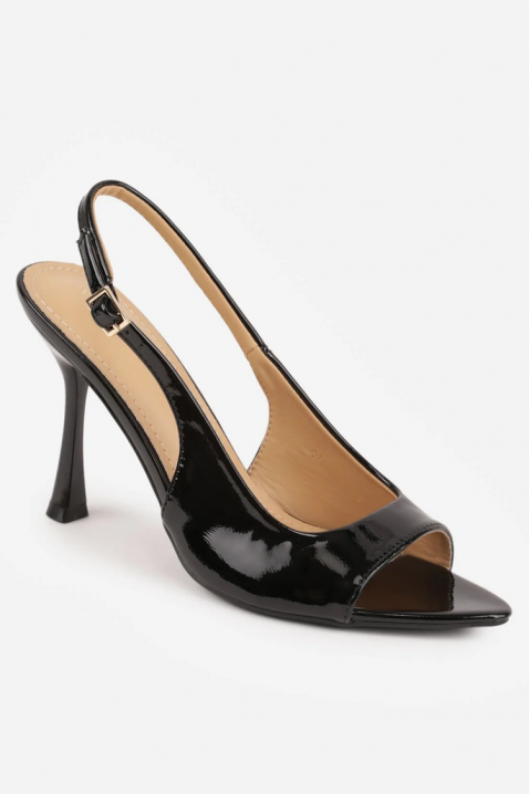 Sandały na obcasie ZABROLDA BLACK, Kolor : czarny, IVET.PL - Modna odzież