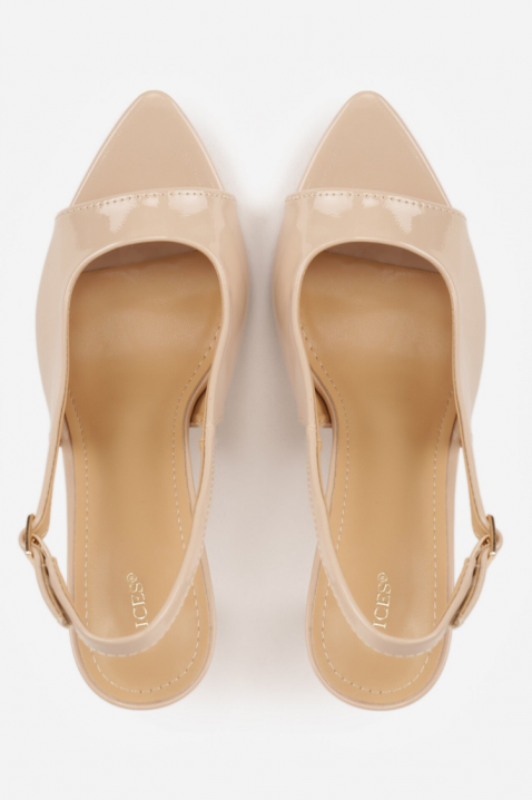 Sandały na obcasie ZABROLDA BEIGE, Kolor :  beżowy, IVET.PL - Modna odzież