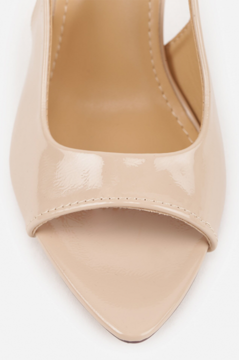 Sandały na obcasie ZABROLDA BEIGE, Kolor :  beżowy, IVET.PL - Modna odzież