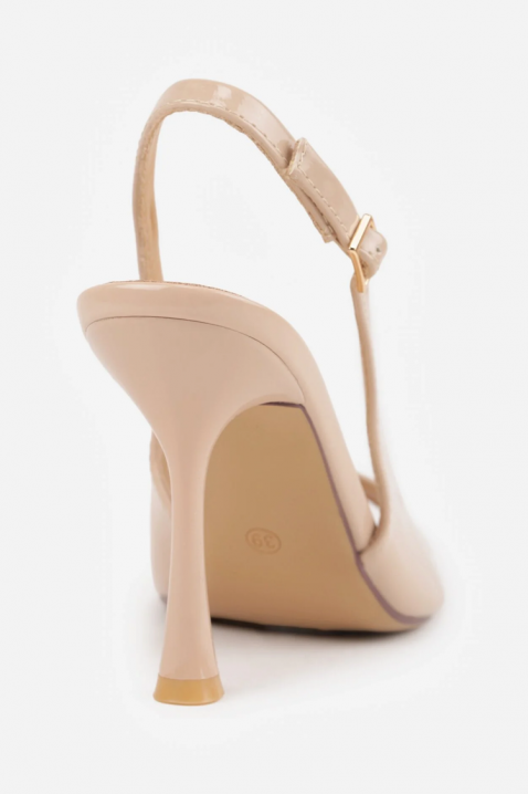 Sandały na obcasie ZABROLDA BEIGE, Kolor :  beżowy, IVET.PL - Modna odzież