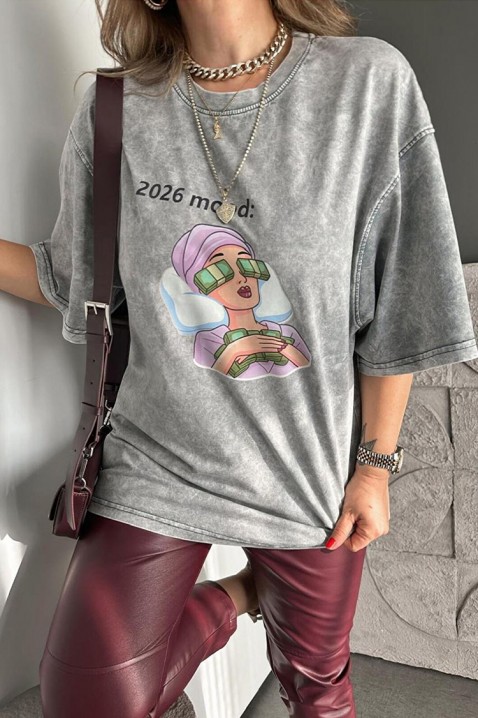 Koszulka OVELANZA GREY, Kolor : szary, IVET.PL - Modna odzież