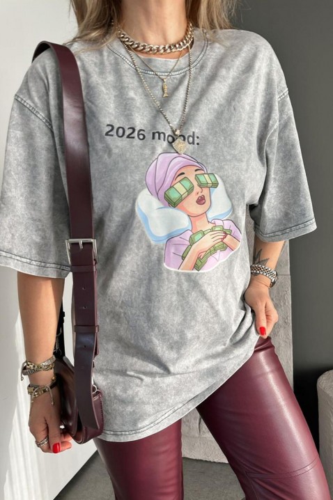 Koszulka OVELANZA GREY, Kolor : szary, IVET.PL - Modna odzież