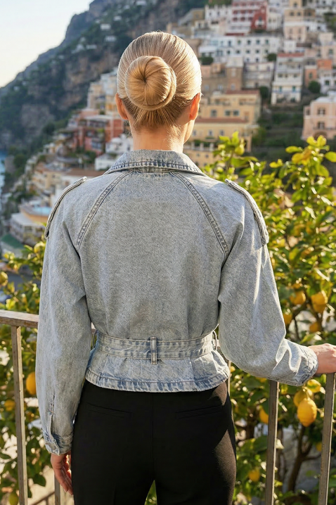 Kurtka jeansowa LARVELDA, Kolor : błękitny, IVET.PL - Modna odzież