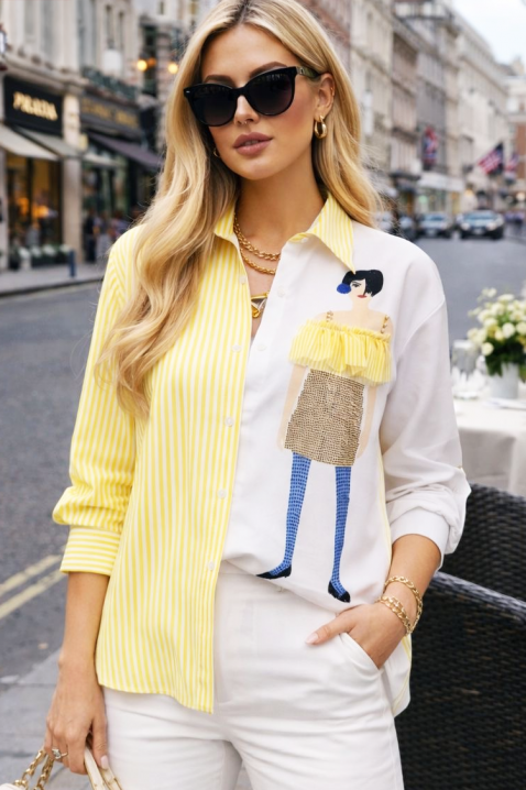 Koszula GERLANZA YELLOW, Kolor : żółty, IVET.PL - Modna odzież