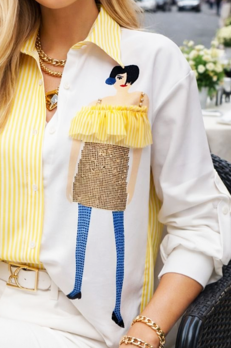 Koszula GERLANZA YELLOW, Kolor : żółty, IVET.PL - Modna odzież