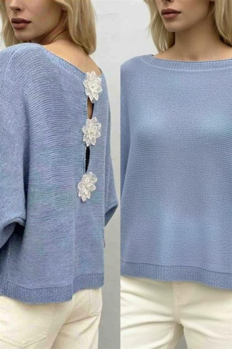 Sweter DARVOLA SKY, Kolor : błękitny, IVET.PL - Modna odzież