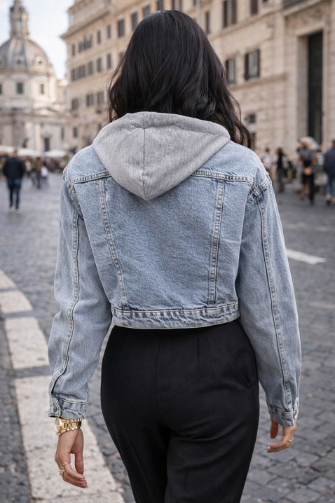 Kurtka jeansowa GLORVELZA, Kolor : błękitny, IVET.PL - Modna odzież