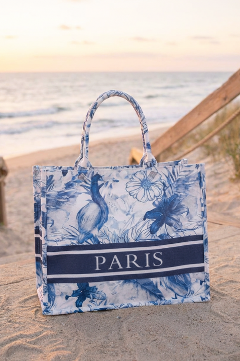 Torba plażowa LUXERIA BLUE, Kolor : chabrowy, IVET.PL - Modna odzież