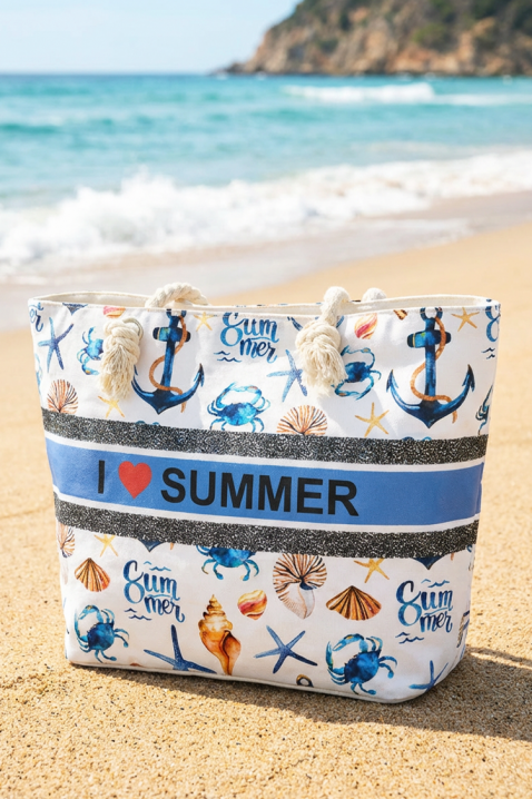 Torba plażowa ZENOVIA BLUE, Kolor : chabrowy, IVET.PL - Modna odzież