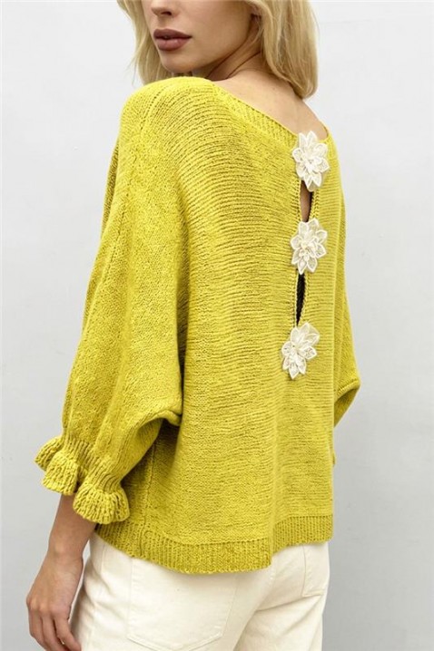 Sweter DARVOLA YELLOW, Kolor : żółty, IVET.PL - Modna odzież