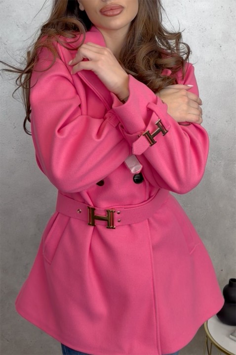 Trencz ZANDELA PINK, Kolor : biały, IVET.PL - Modna odzież