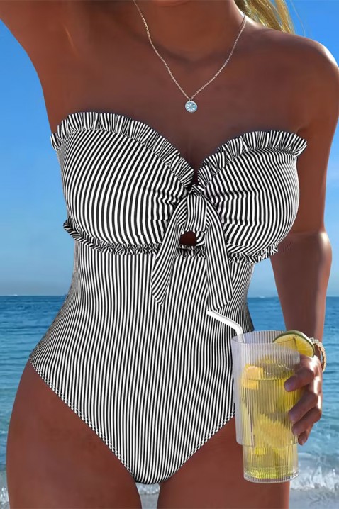 Kostium kąpielowy GROMELXA BLACK, Kolor : czarny z białym, IVET.PL - Modna odzież