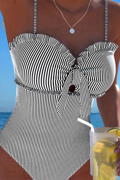 Kostium kąpielowy GROMELXA BLACK, Kolor : czarny z białym, IVET.PL - Modna odzież