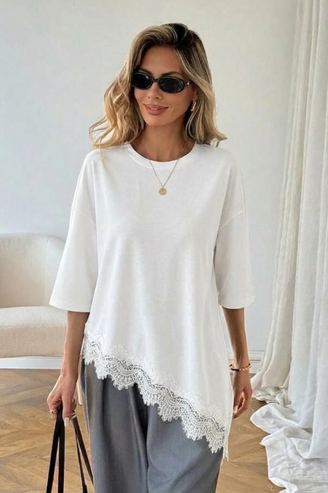 Bluzka VIRZENA WHITE, Kolor : biały, IVET.PL - Modna odzież