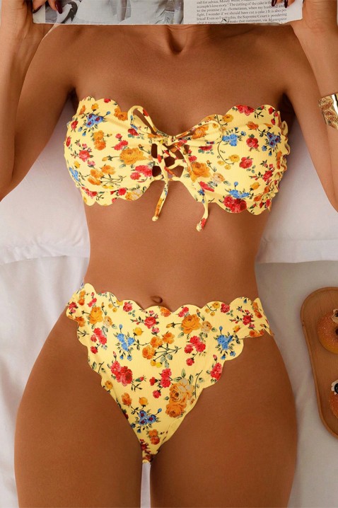 Strój kapielowy VELZARA, Kolor : żółty, IVET.PL - Modna odzież