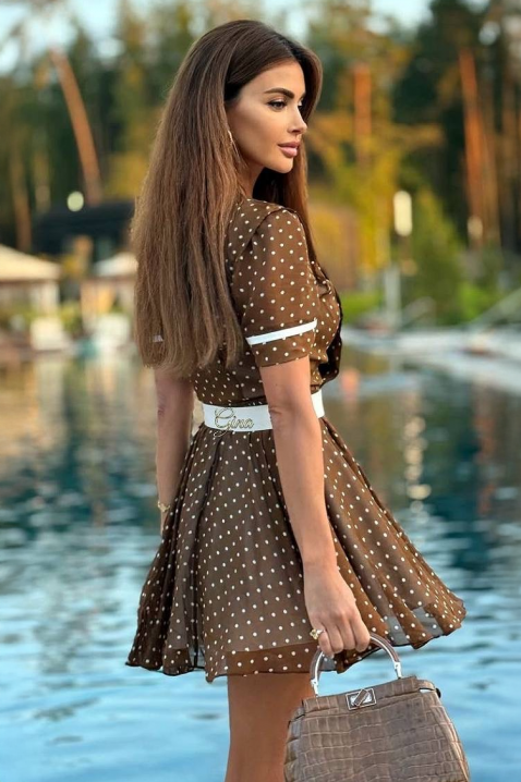 Sukienka NAVROLDA, Kolor : brązowy, IVET.PL - Modna odzież