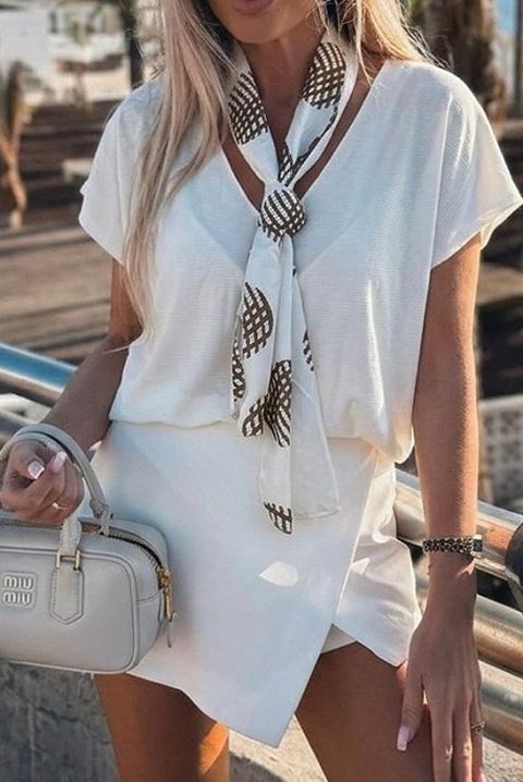 Bluzka ZEVIRA WHITE, Kolor : biały, IVET.PL - Modna odzież