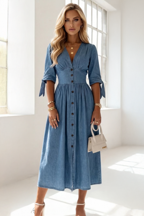 Sukienka TEODELZA, Kolor : chabrowy, IVET.PL - Modna odzież