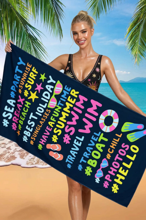Ręcznik plażowy BLODINZA, Kolor : wielokolorowy, IVET.PL - Modna odzież