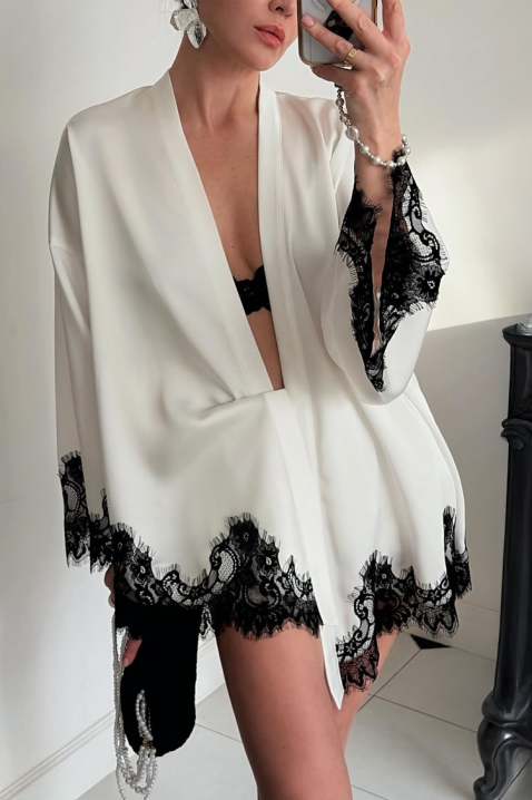 Kimono OZENDRA, Kolor : biały, IVET.PL - Modna odzież