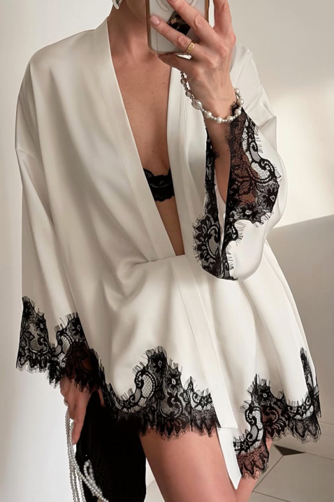 Kimono OZENDRA, Kolor : biały, IVET.PL - Modna odzież