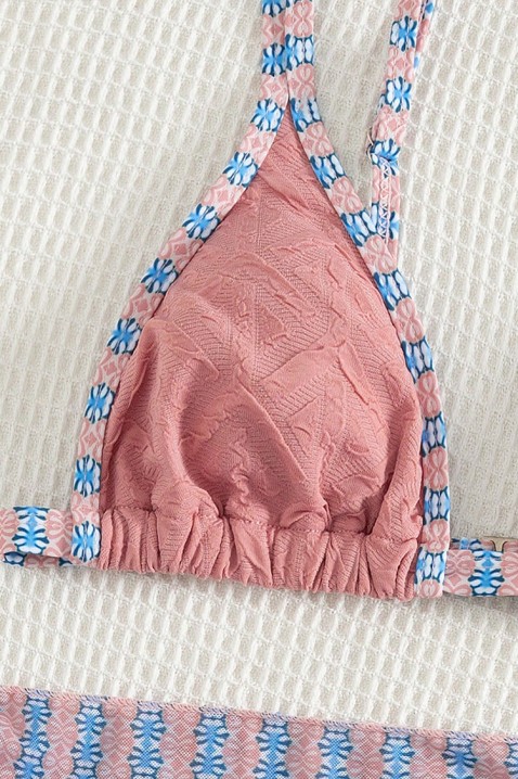 Komplet plażowy SIMFOLRA PINK, Kolor : różowy, IVET.PL - Modna odzież