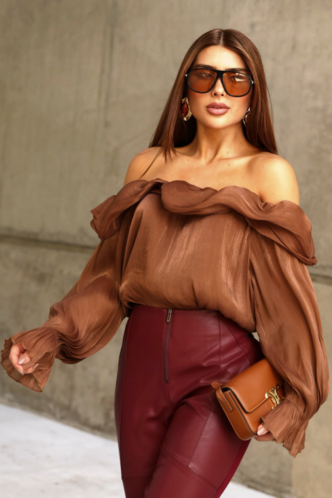 Bluzka CLAMOLZA, Kolor : jasnobrązowy, IVET.PL - Modna odzież