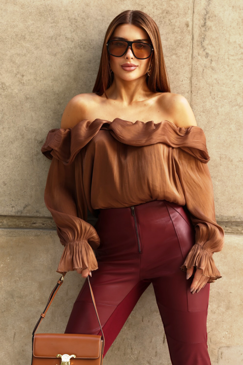 Bluzka CLAMOLZA, Kolor : jasnobrązowy, IVET.PL - Modna odzież