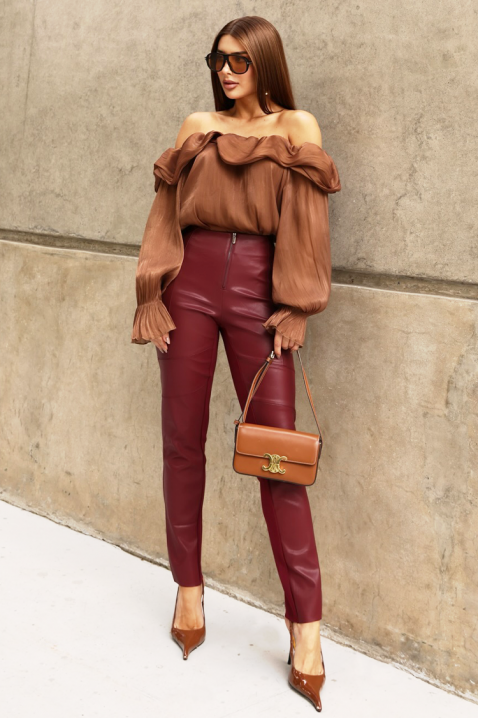 Bluzka CLAMOLZA, Kolor : jasnobrązowy, IVET.PL - Modna odzież