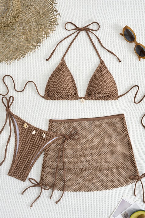 Komplet plażowy FRENOSA BROWN, Kolor : brązowy, IVET.PL - Modna odzież