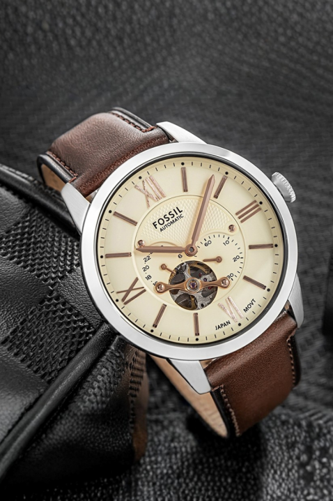 Zegarek męski Fossil Townsman Automatic ME3266, Kolor : brązowy, IVET.PL - Modna odzież
