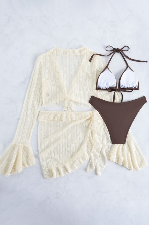 Komplet plażowy KROMELJA, Kolor : brązowy, IVET.PL - Modna odzież