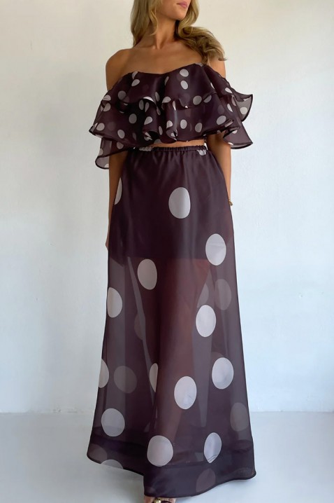 Komplet DLONDELA BROWN, Kolor : brązowy, IVET.PL - Modna odzież