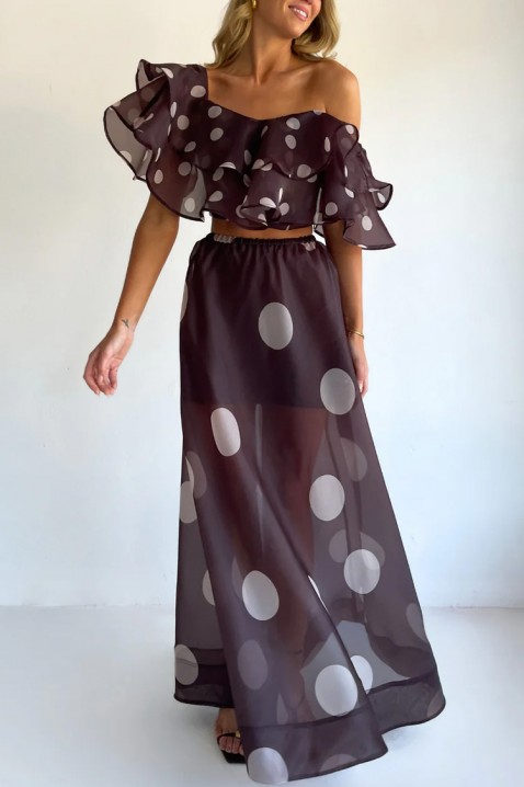 Komplet DLONDELA BROWN, Kolor : brązowy, IVET.PL - Modna odzież