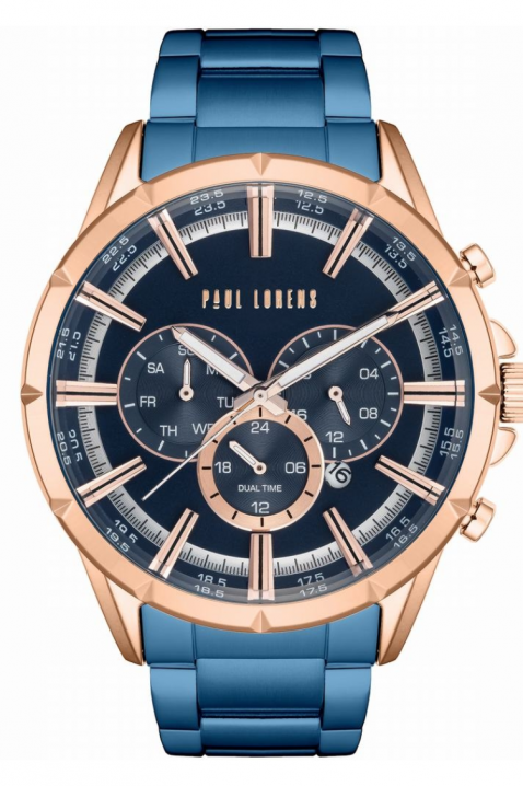 Zegarek męski Paul Lorens PL13605B-6F3, Kolor : chabrowy, IVET.PL - Modna odzież